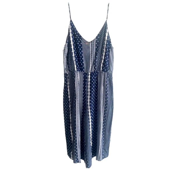 Large 100% Cotton Mixed Media Striped Romper Adjustable Straps - Picture 1 of 3